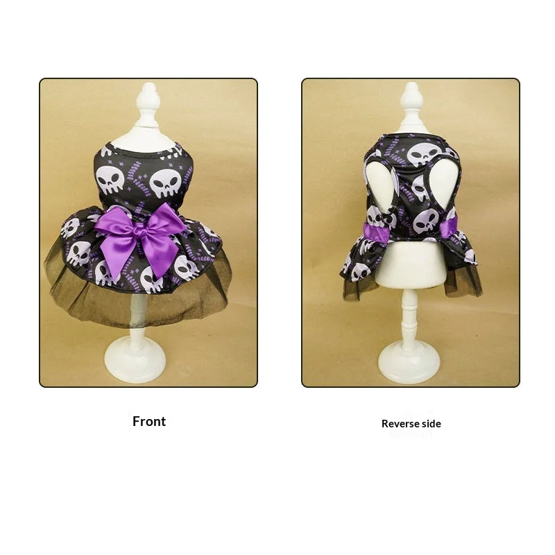 Witch Cape & Hat Halloween Pet Costume Set