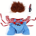 Bloody Doll Halloween Dog Costume & Wig