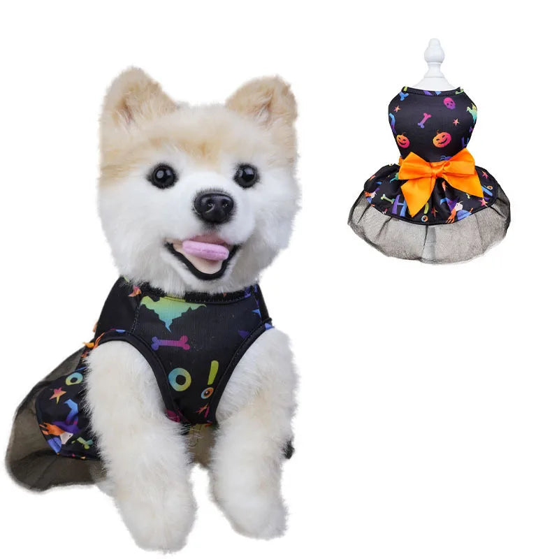 Witch Cape & Hat Halloween Pet Costume Set